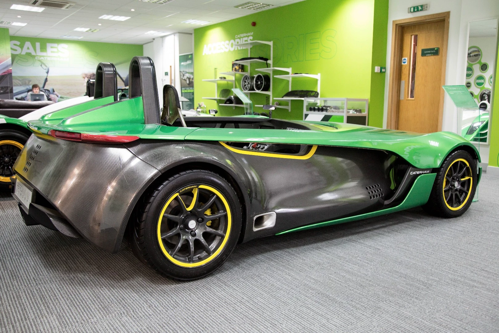 The Aero Seven's silhouette stands out compared to the classic look of most Caterhams
