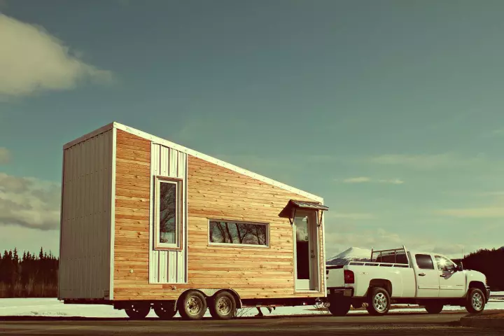 Leaf House is a tiny portable home design that takes up a small amount of space, is big enough to live in comfortably, and accommodates a family of four