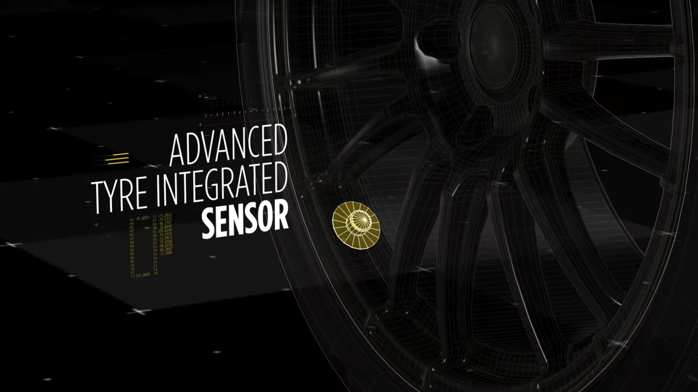 Each tire has an integrated sensor within that captures key metrics