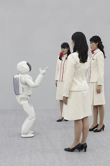 ASIMO is able to keep track of several speakers' voices at once