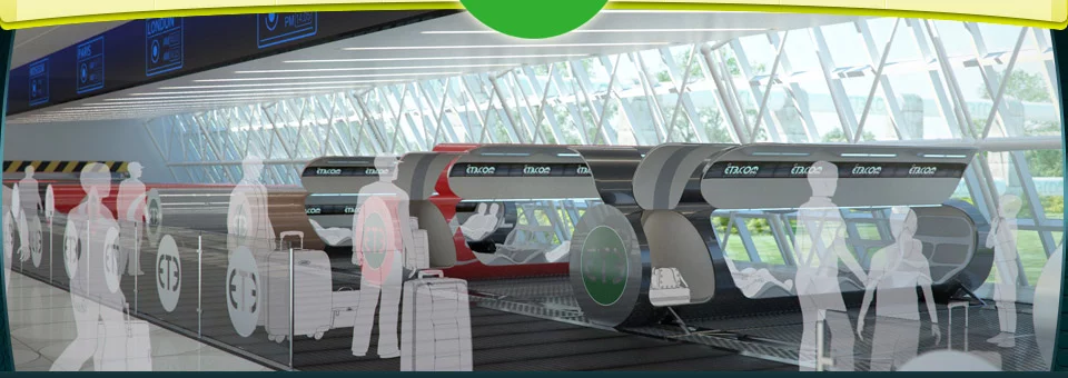 Artist's conception of a launch station for ETT capsules