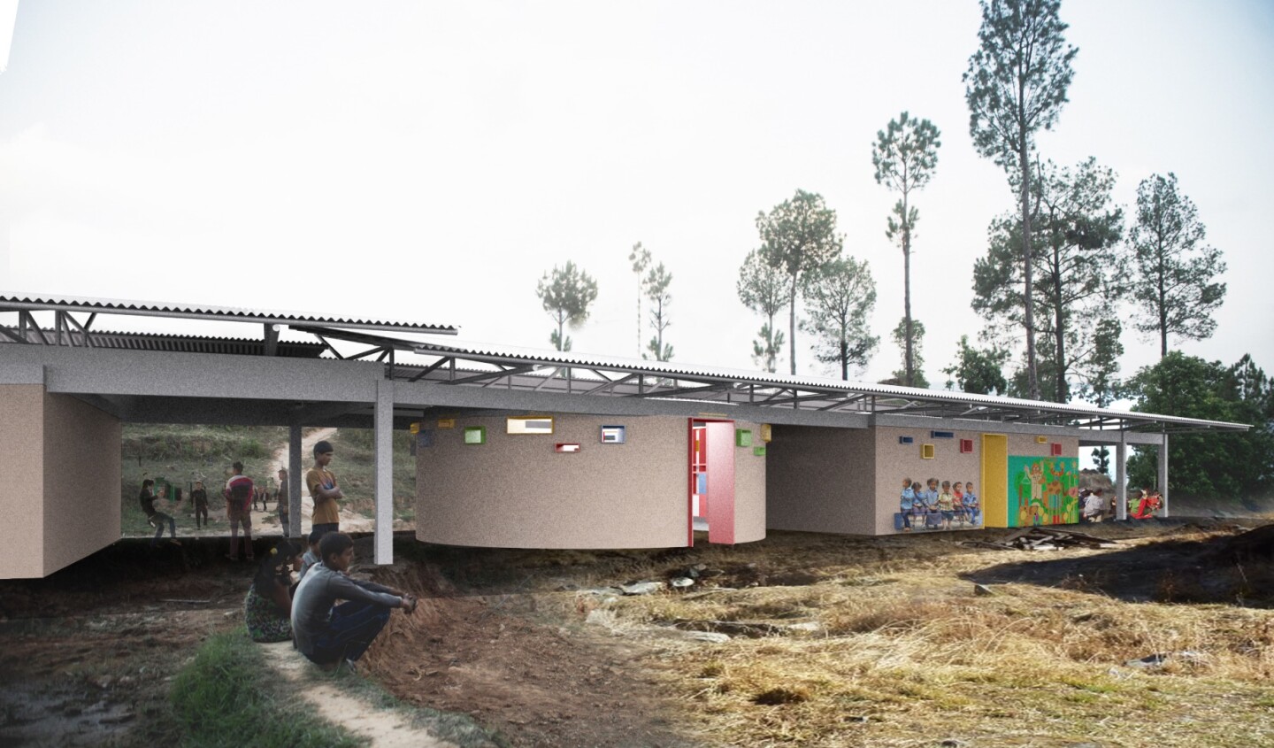 The schools will sport a semi-transparent sunshade to reduce the effects of the summer heat, while solar panels will produce electricity