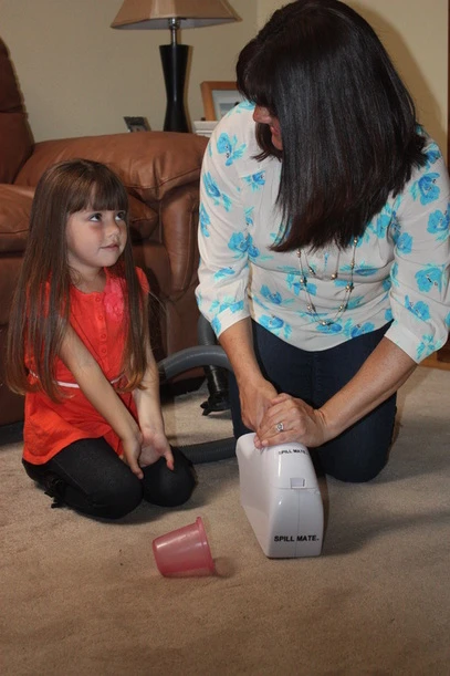 The SpillMate doesn't require any electricity, and instead uses the suction provided by the vacuum to draw in liquid