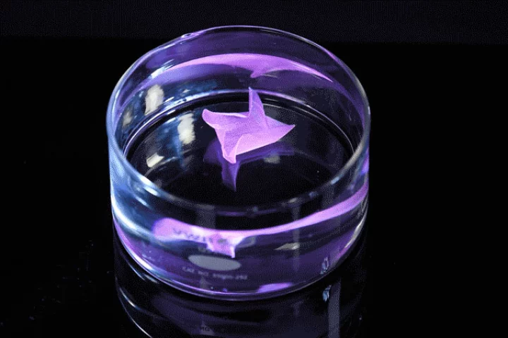 A new smart textile was used to create a shape-shifting origami star