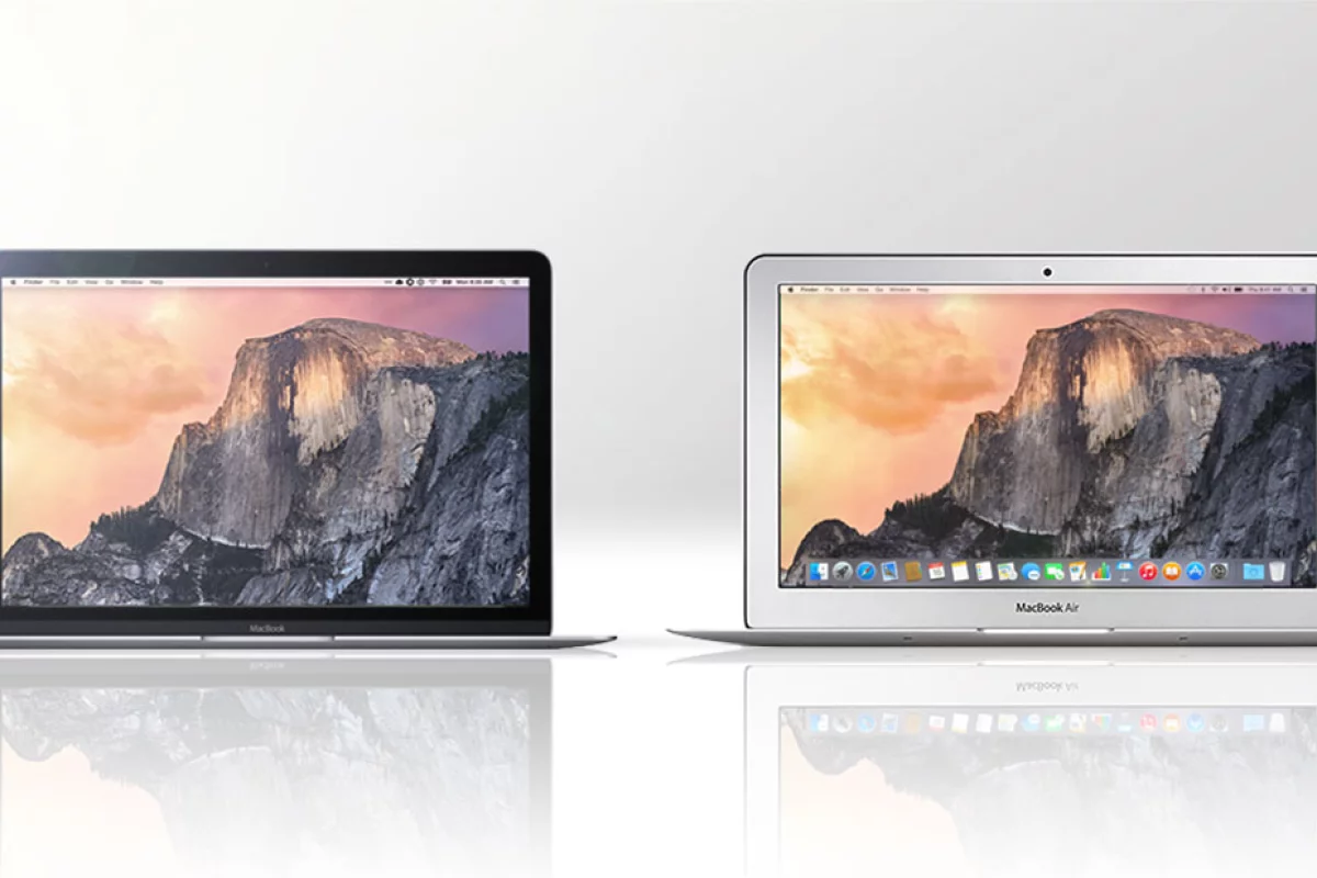 Gizmag compares the features and specs of the new 12-in MacBook (left) and the 11-in MacBook Air