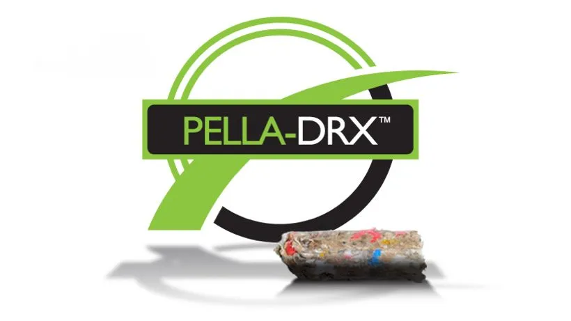 PELLA-DRX is a building material made from medical waste