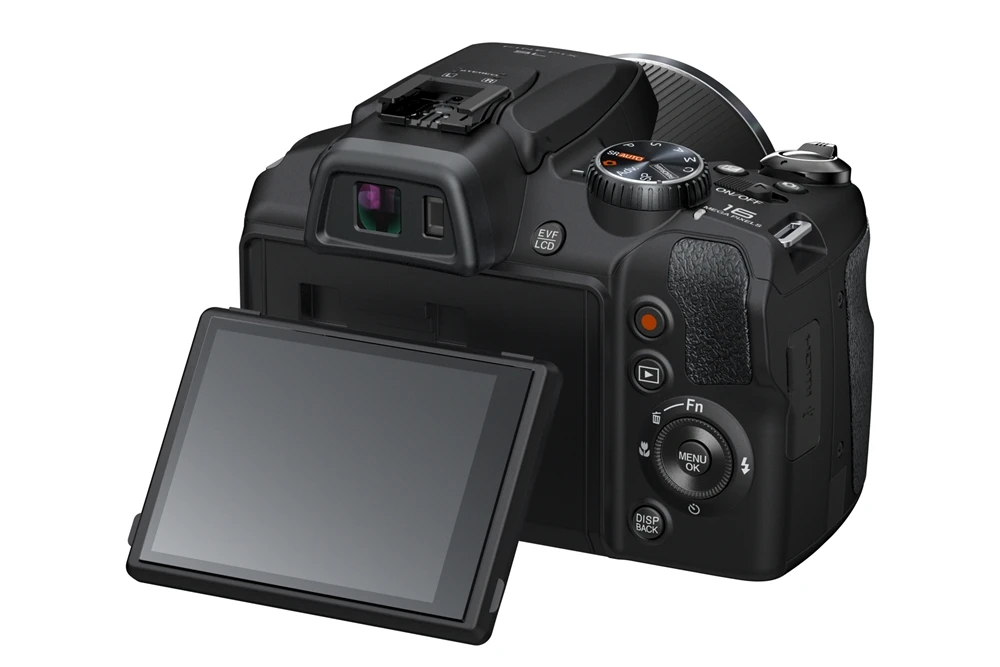 Users of the SL1000 can choose to farme a shot with either a tilting 920,000-dot LCD display or the 920,000-dot electronic viewfinder