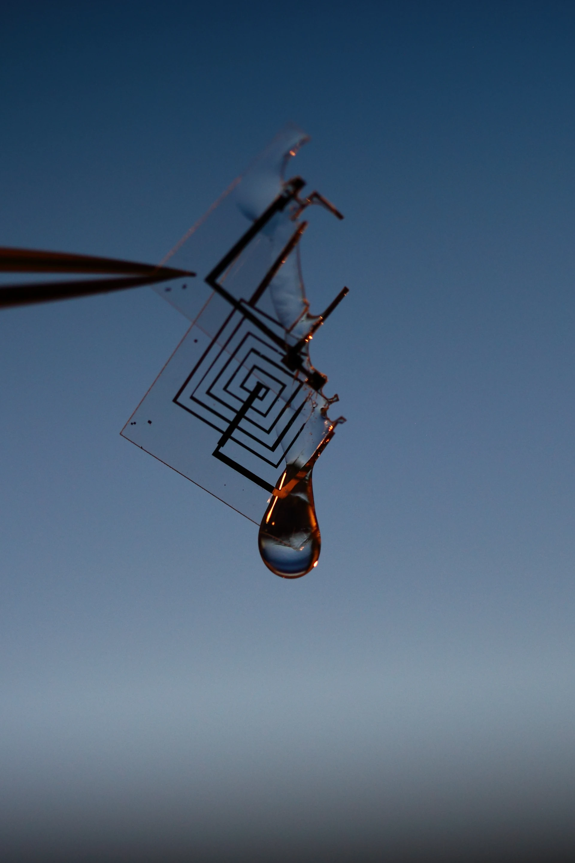 Example of transient electronics dissolved by water