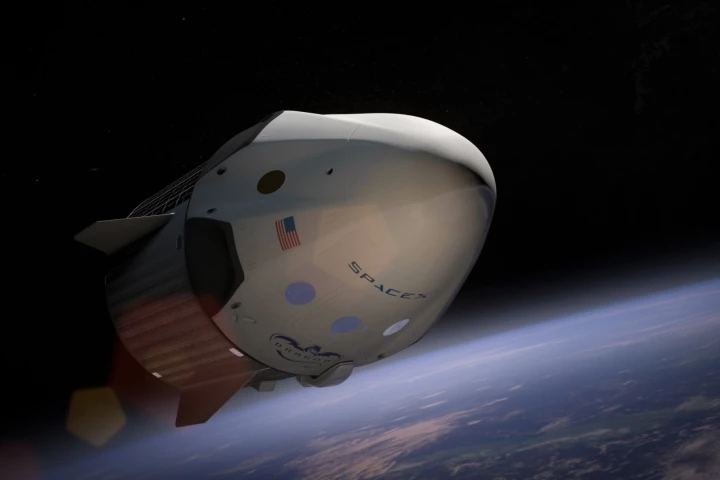 Artist's concept of the new SpaceX Dragon, which may one day fly from Brownsville, Texas (Image: SpaceX)