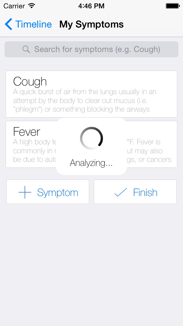 Aezon's diagnostic system relies in part on user-inputted symptoms when diagnosing a possible ailment (Image: Aezon)