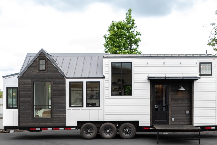 The Kootenay Inventory is a two-bedroom tiny house that focuses on comfort and storage space, and is up for sale for $174,900