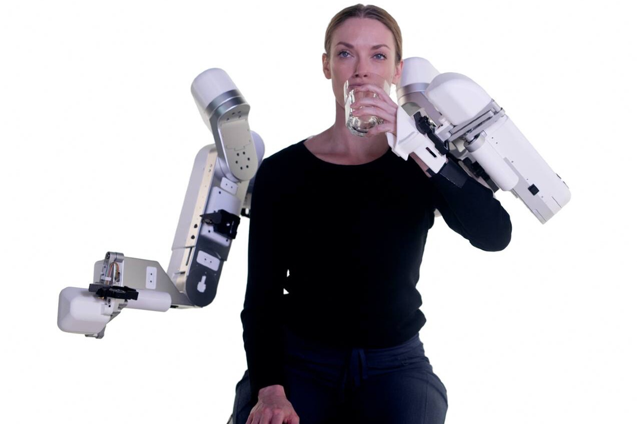 Upper body exoskeleton  designed to treat stroke victims  Upper body exoskeleton  designed to treat stroke victims