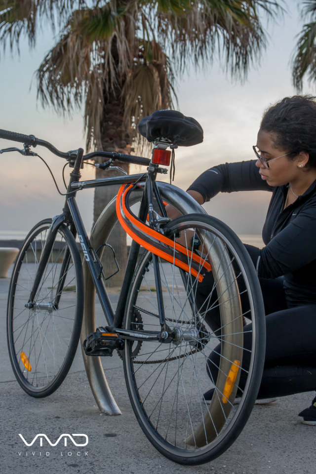 The Vivid Lock doubles as a wearable safety stir and a theft resistant lock