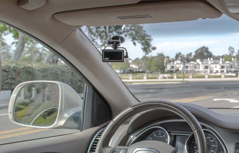 Via either a suction cup or a clamp, Ridy mounts on the dashboard, windshield or rearview mirror