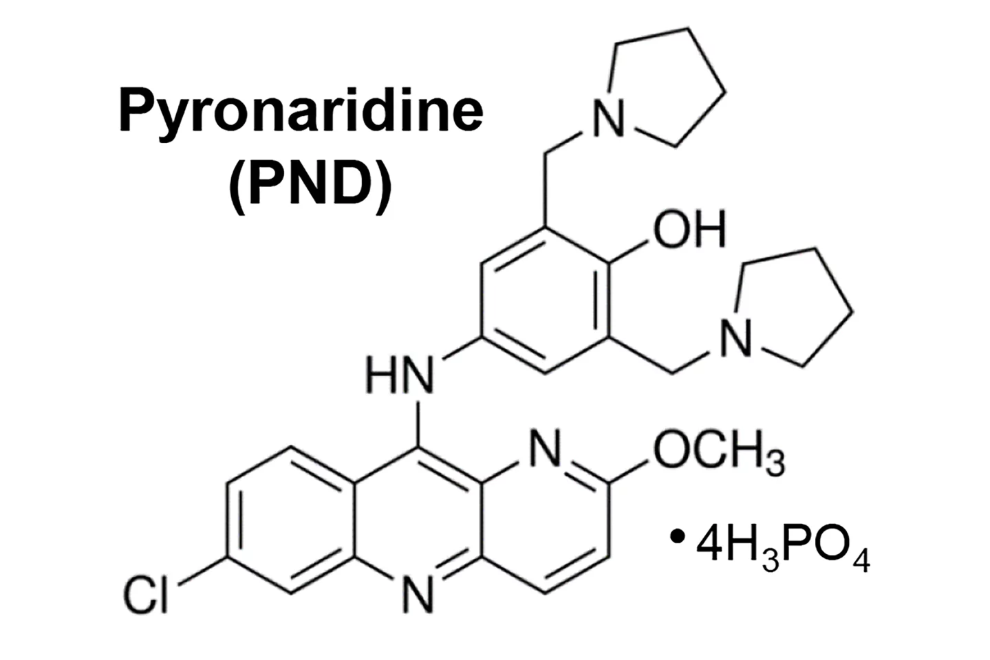 Looking at this chemical structure, Aguilera recognized pyronaridine's anti-cancer potential