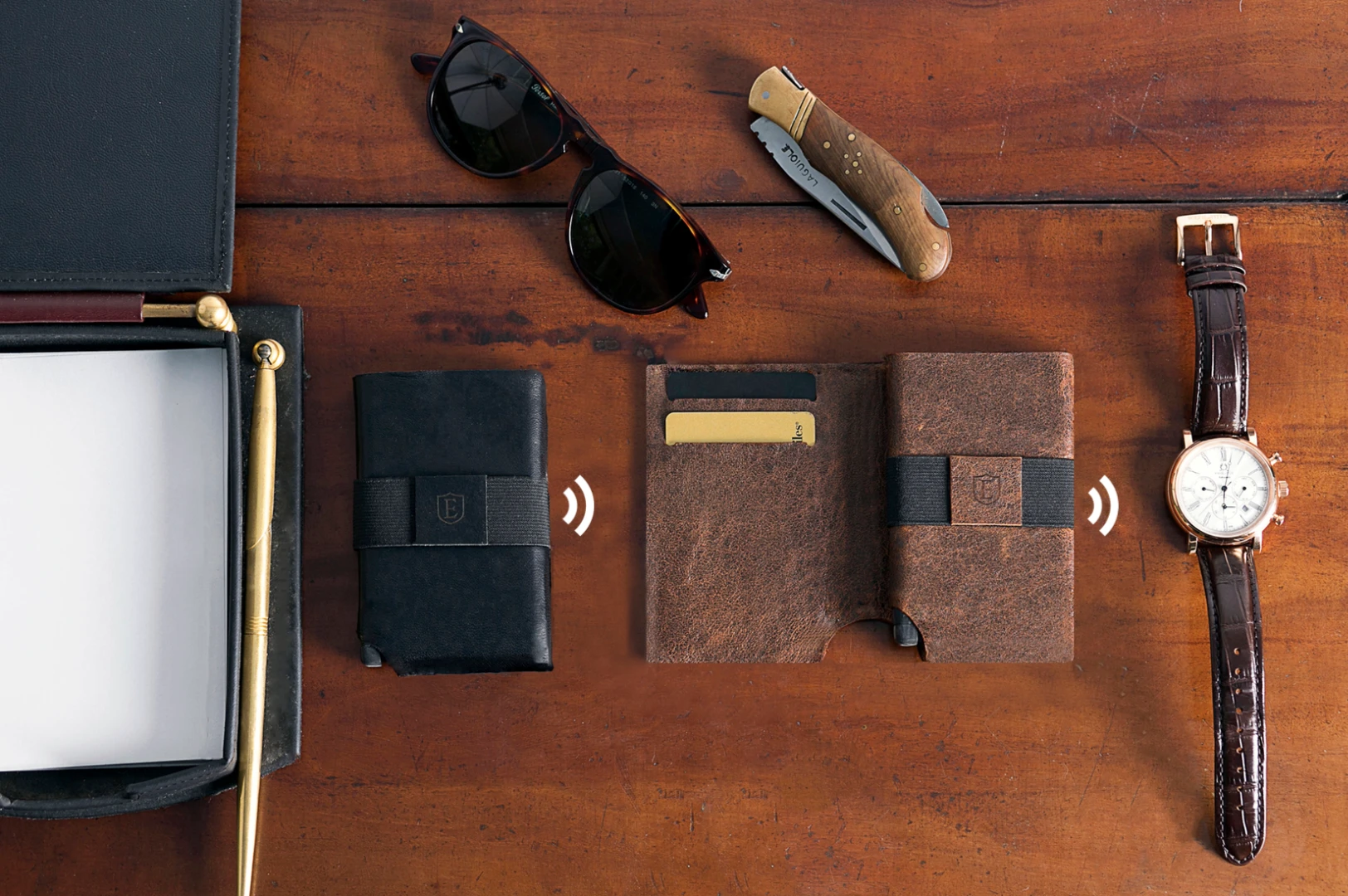 Ekster is available in black and brown