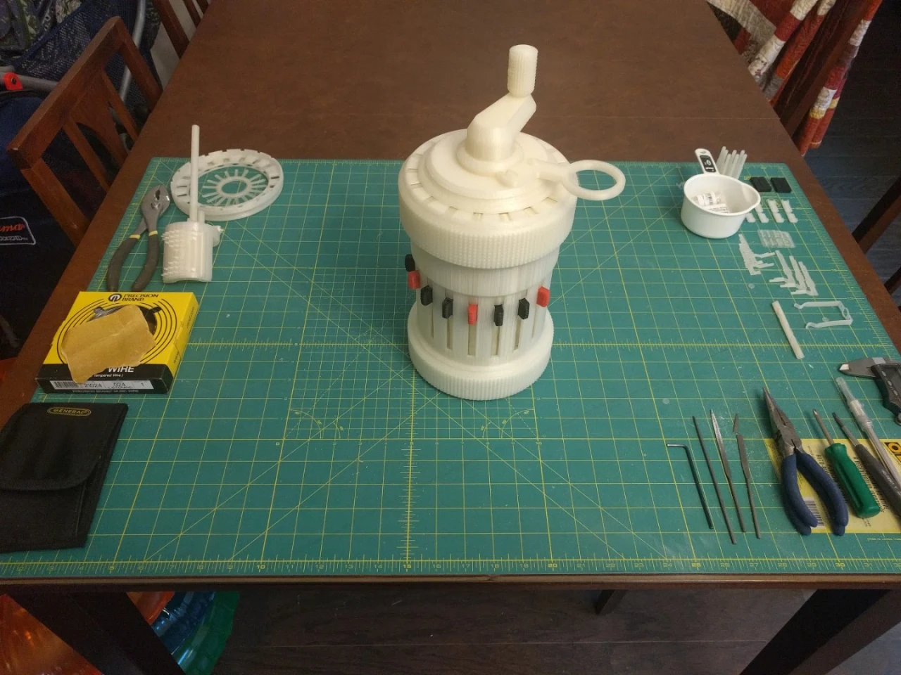 Wu's completed 3D-printed Curta replica