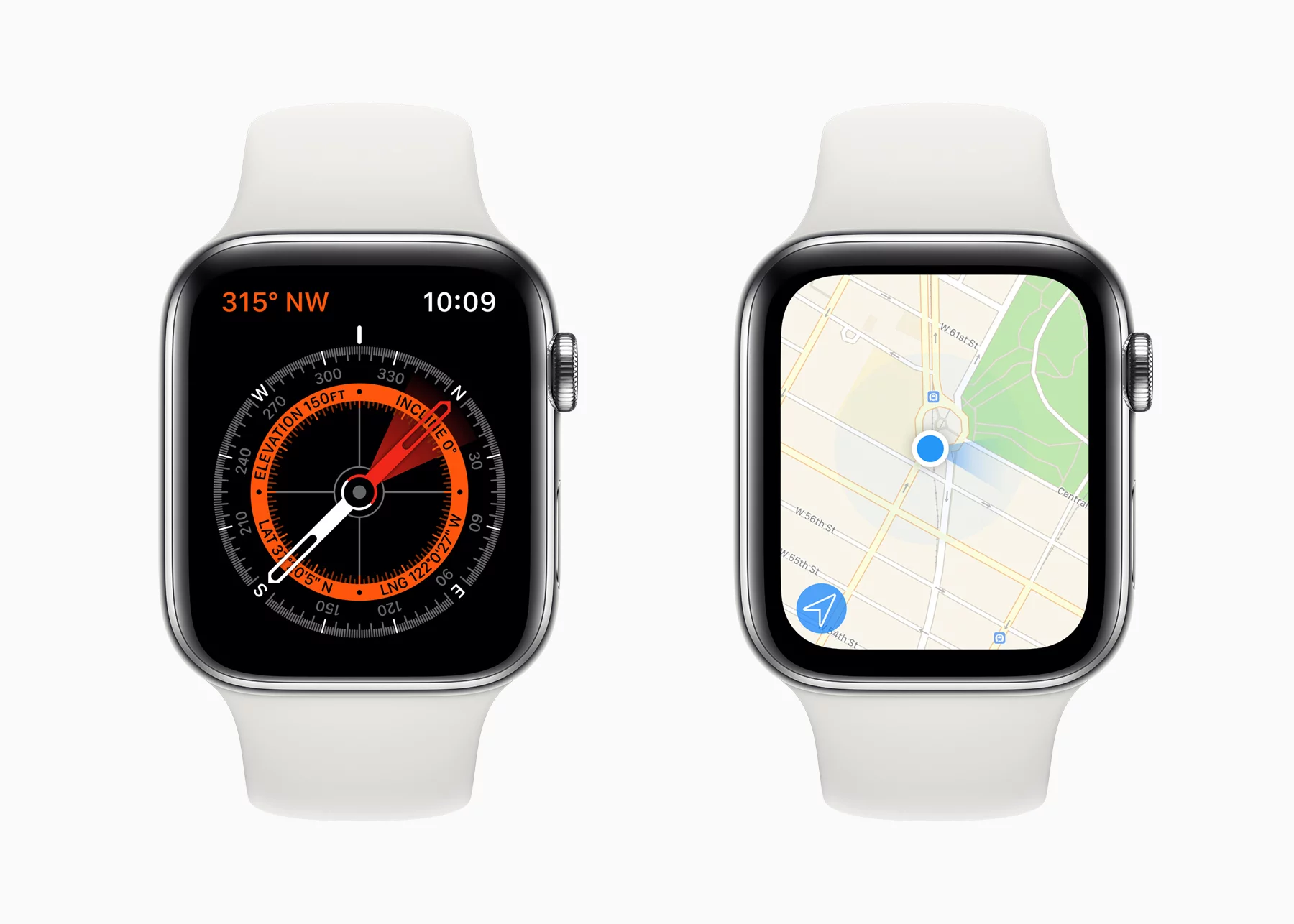 An integrated compass is another of the new features arriving with the Apple Watch 5
