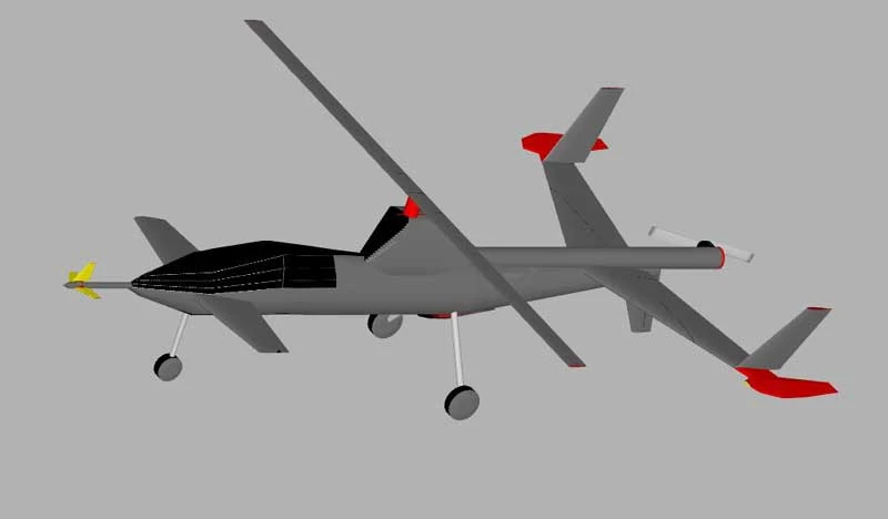 Low tail UAV prototype