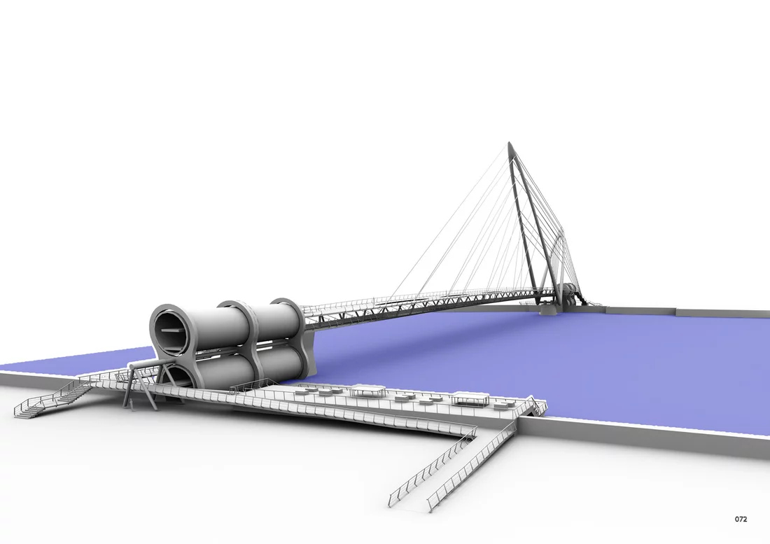 Two archways at one end support this structure (Image: NEP Bridge Competition)