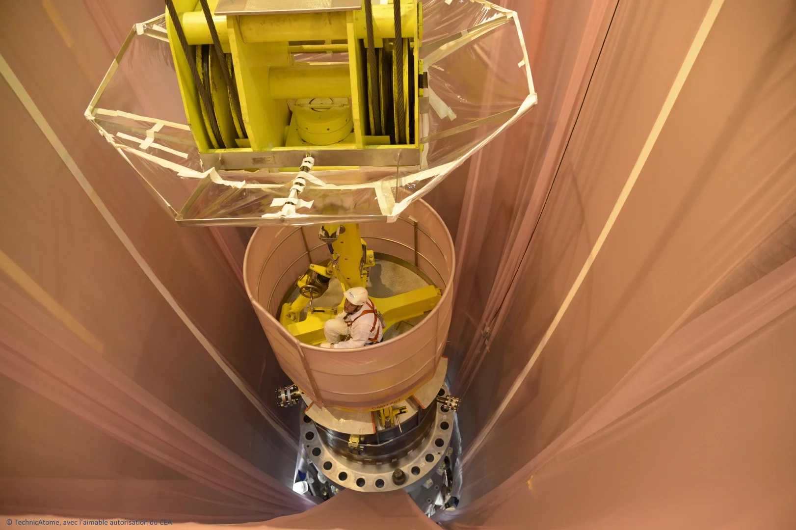 Nuclear reactor steam generator being tested