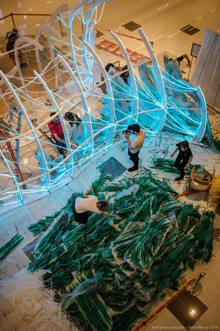 Huge and intricate art installations can be a compelling way to visualize some of humanity’s environmental problems