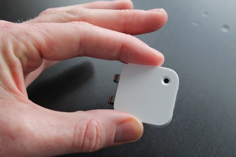 The device is relatively small and inconspicuous