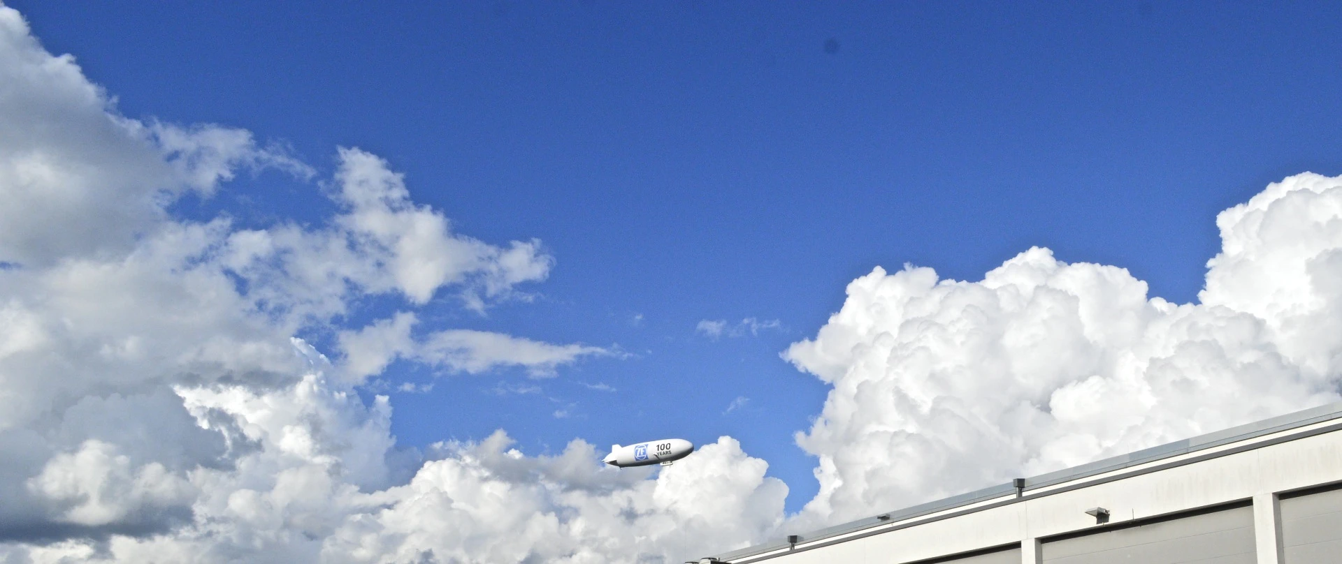In addition to seeing zeppelin references all around Friedrichshafen, it's common to see zeppelins sailing overhead