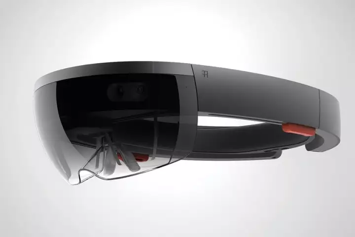The HoloLens headset is still only available to developers, in the UK