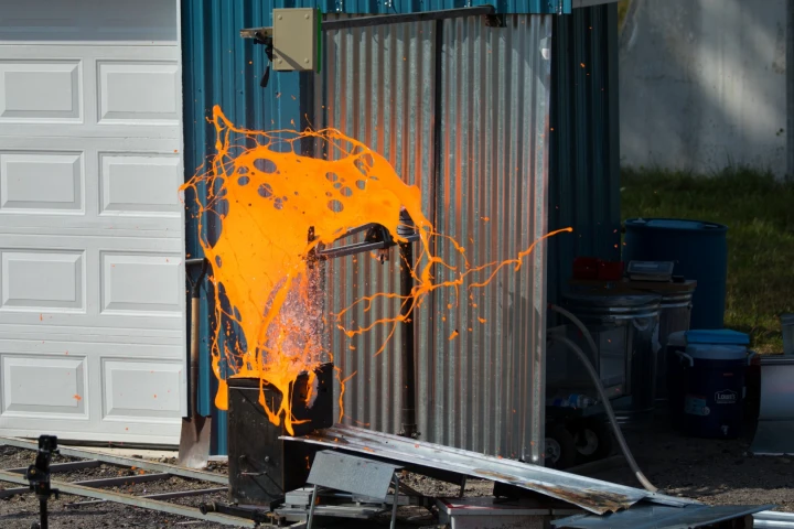 An explosive experiment with lab-made lava