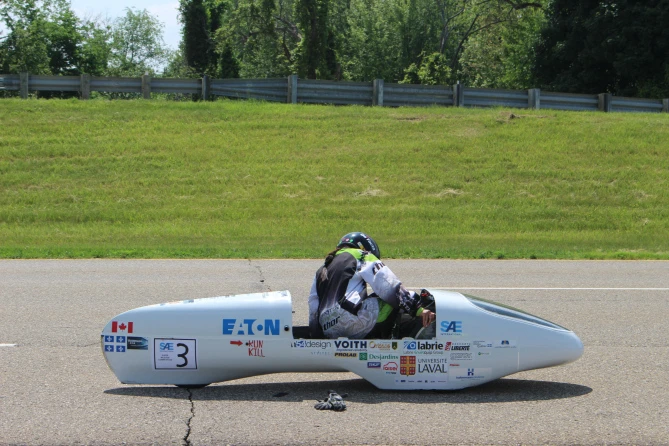 The University of Laval's team benefited from having last year's driver walk the track with the new driver to provide guidance