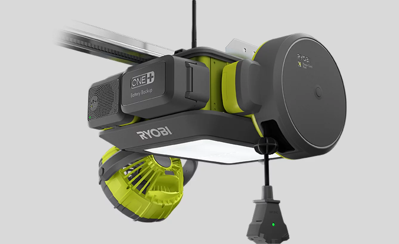 The Ryobi Ultra-Quiet Garage Door Opener can be kitted out to make your garage safe, or give it its own soundtrack