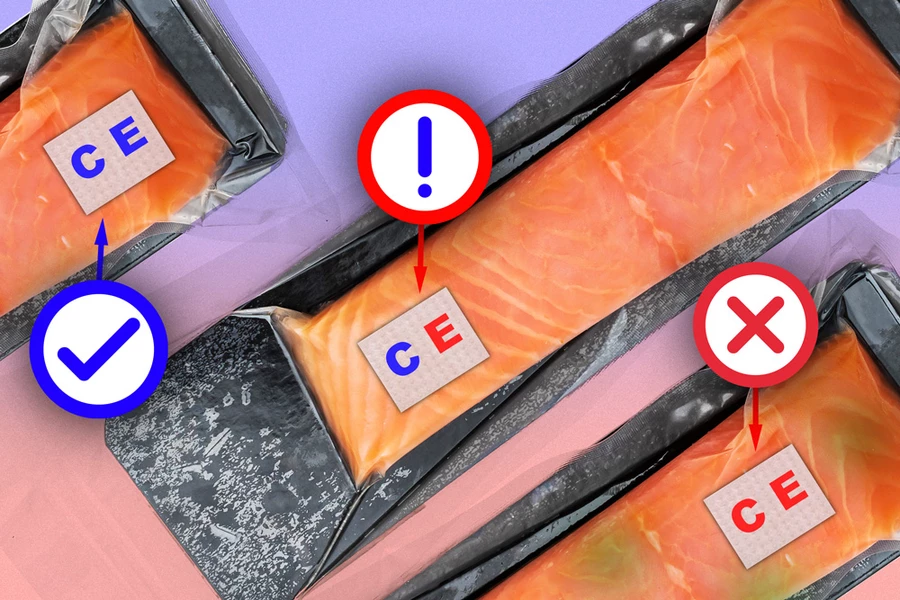 A blue C and E means the fish is good – a red E indicates E. coli contamination, however, while a red E and C indicate both bacterial contamination and spoilage