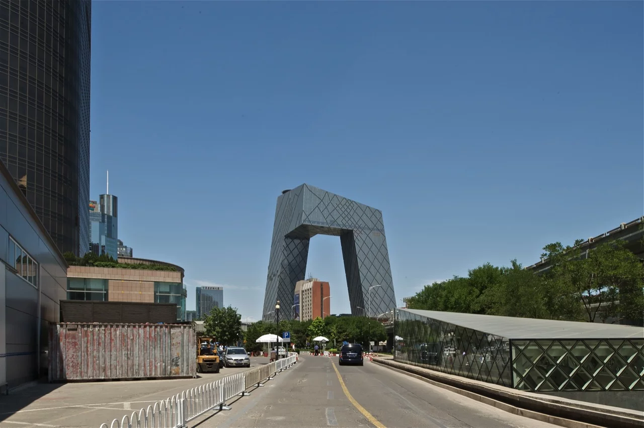 The gravity-defying China Central Television (CCTV) headquarters, Beijing