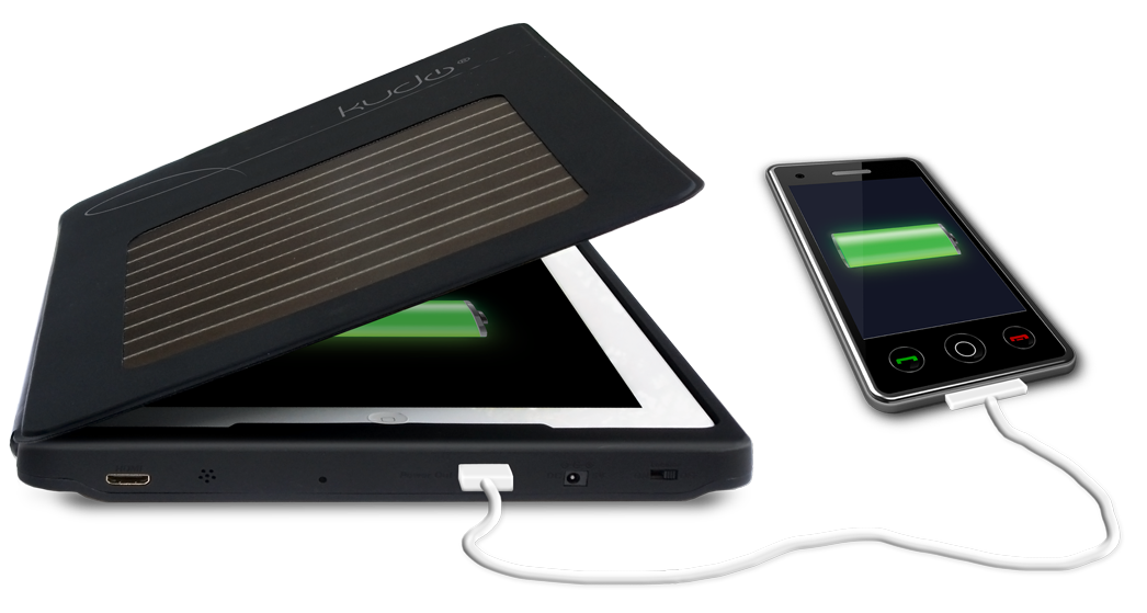 The Kudocase can also be used to juice up other devices in addition to the iPad courtesy of a USB charging port