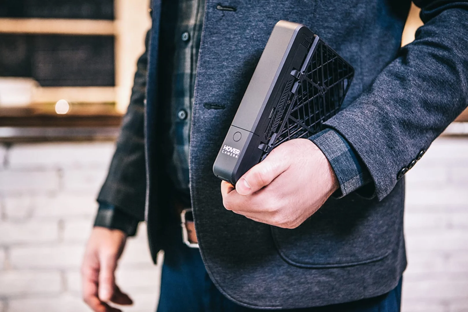 The foldable Hover Camera is controlled via smartphone