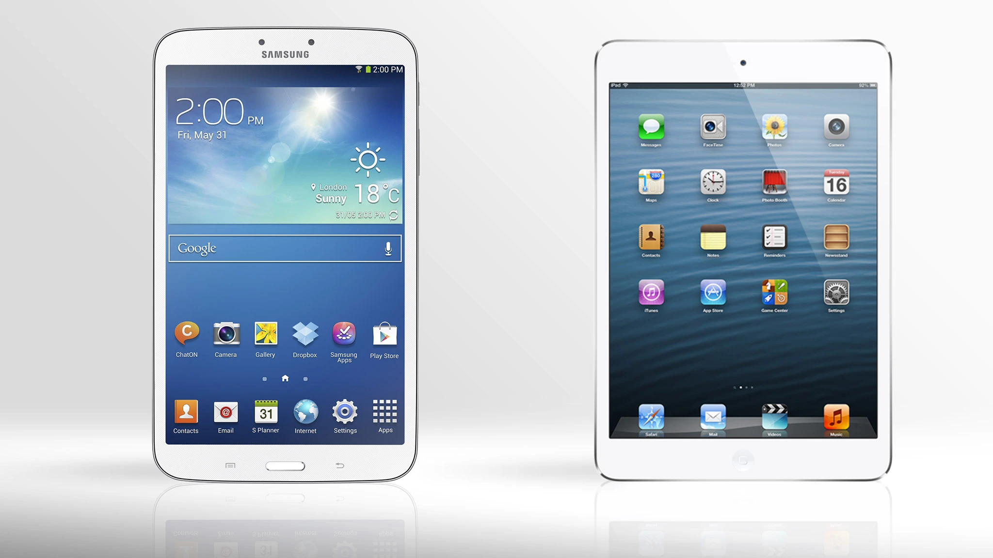 Gizmag compares the specs (and other features) of the iPad mini and 8-inch Samsung Galaxy Tab 3