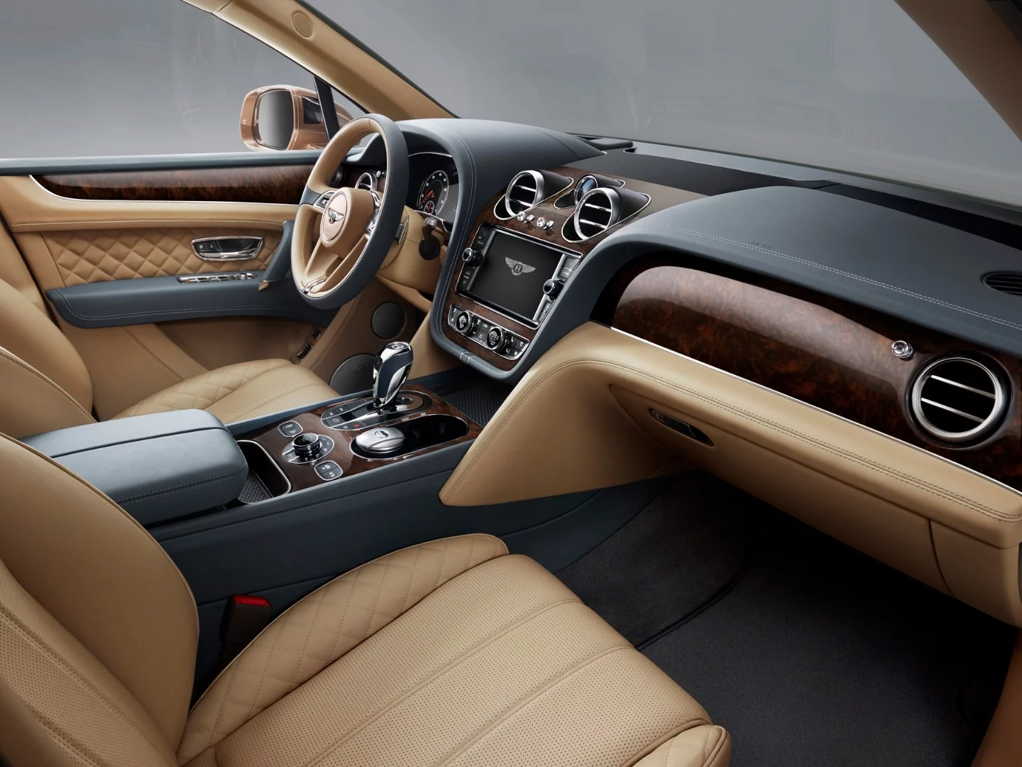 The Bentayga has cushioned front seats that can be adjusted in 22 different ways