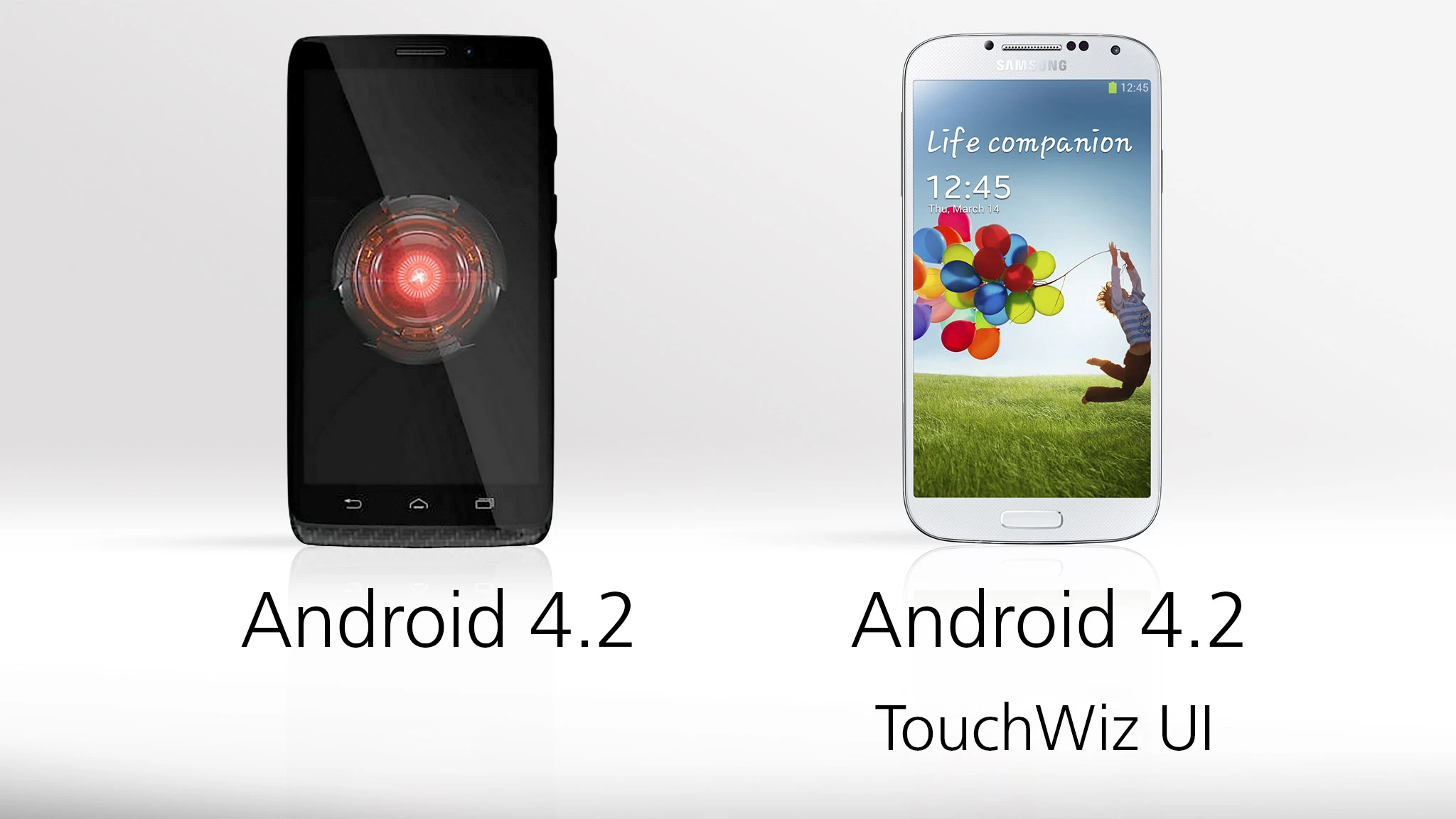 Both phones run Android 4.2, but the Maxx's is much closer to stock Android