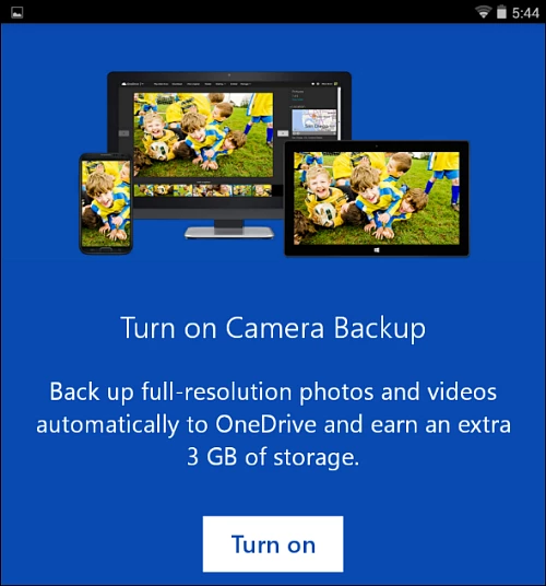 Get 3 GB of free storage when choosing OneDrive
