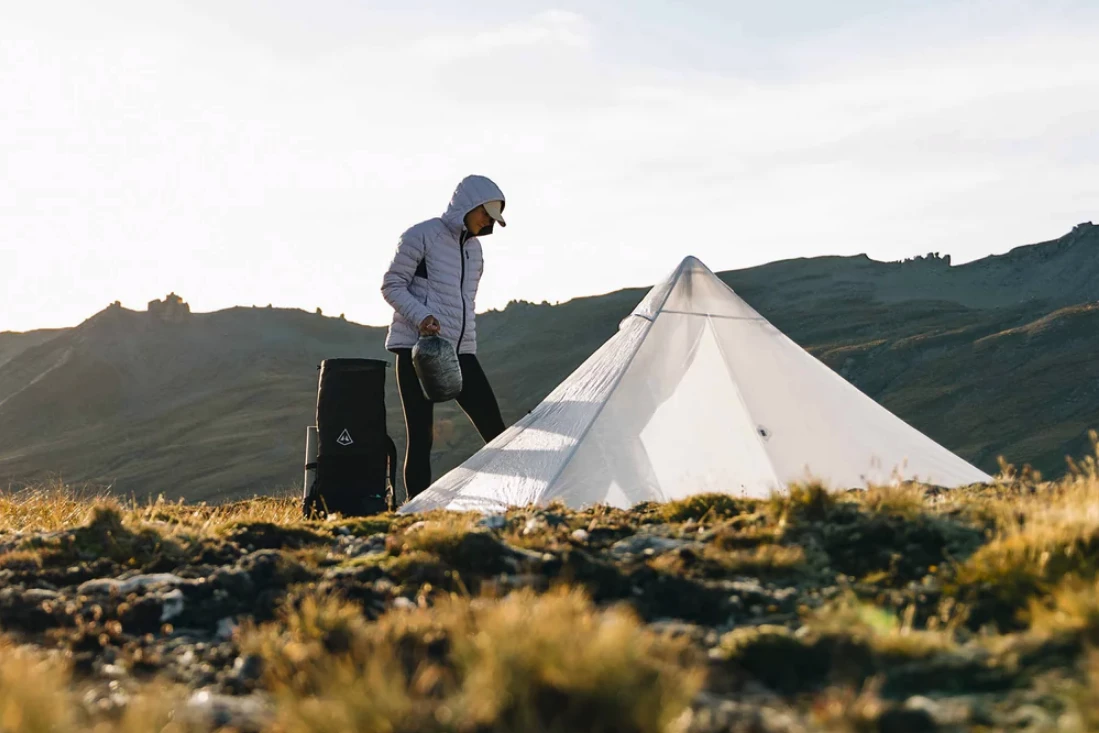 Hyperlite combines DCF5 for the walls and DCF10 for the floors to create an ultralight, weatherproof shelter for backpacking and other backcountry endeavors