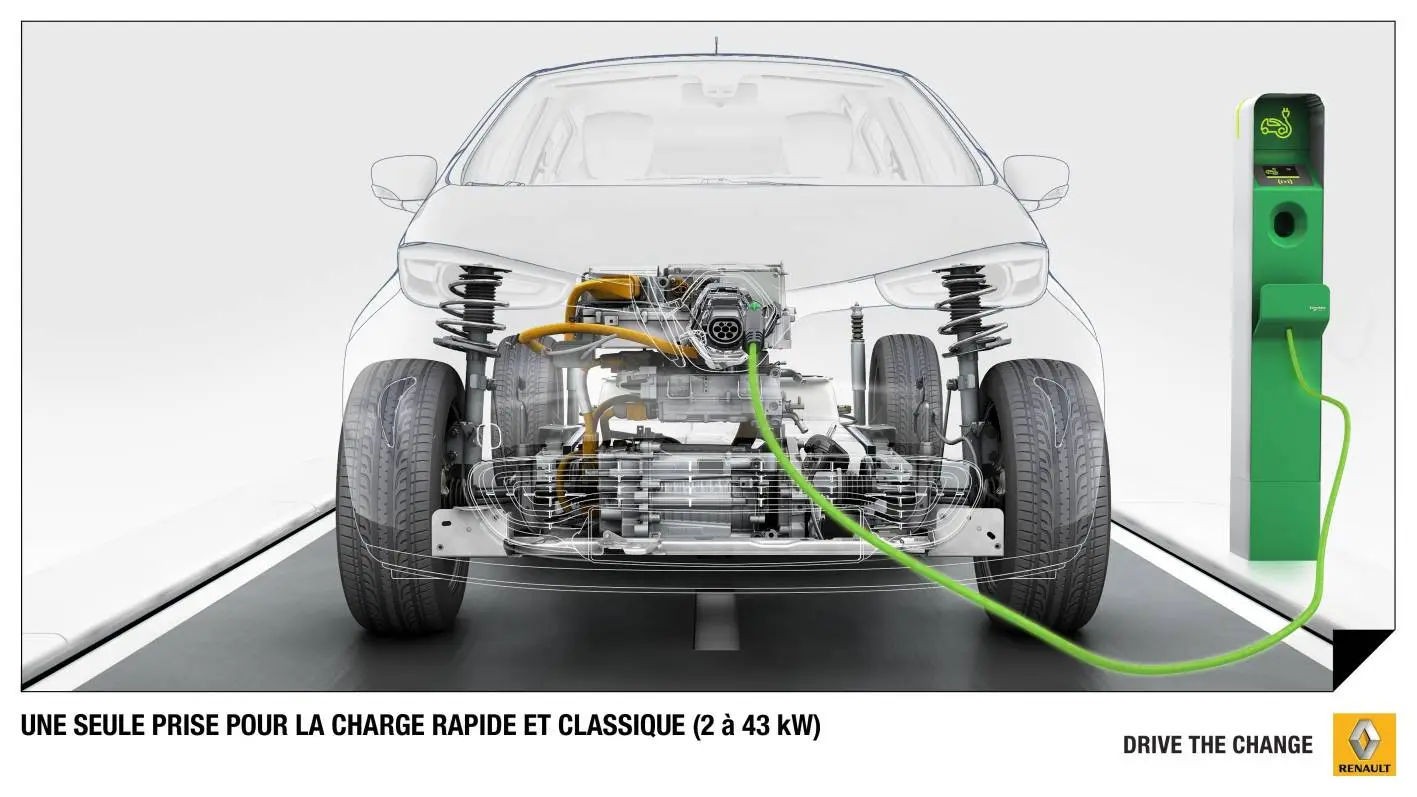 The synchronous electric motor with rotor coil has a power output of 65kW and delivers maximum torque of 220Nm