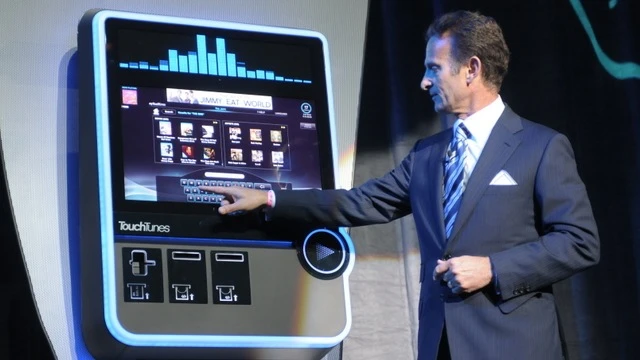 TouchTunes Interactive Networks' CEO, Charles Goldstuck, recently launched the Virtuo SmartJuke at The Joint at the Hard Rock Hotel in Las Vegas