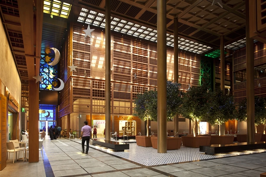 An open space in the Abu Dhabi Central Market (Photo: Nigel Young / Foster + Partners)
