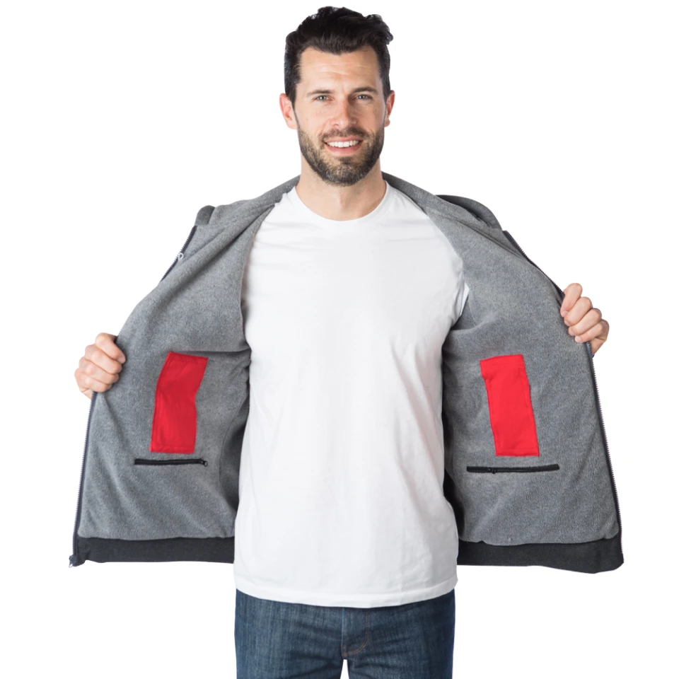 The Evolve Heated Hoodie can be powered by most any USB power bank with 2.0 A or greater output