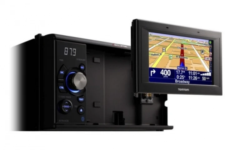 The Fujitsu AVN4430 car entertainment and navigation system