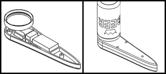 Early design sketches for the Beerouette self-contained beverage spinner (Image: Spin Chill)
