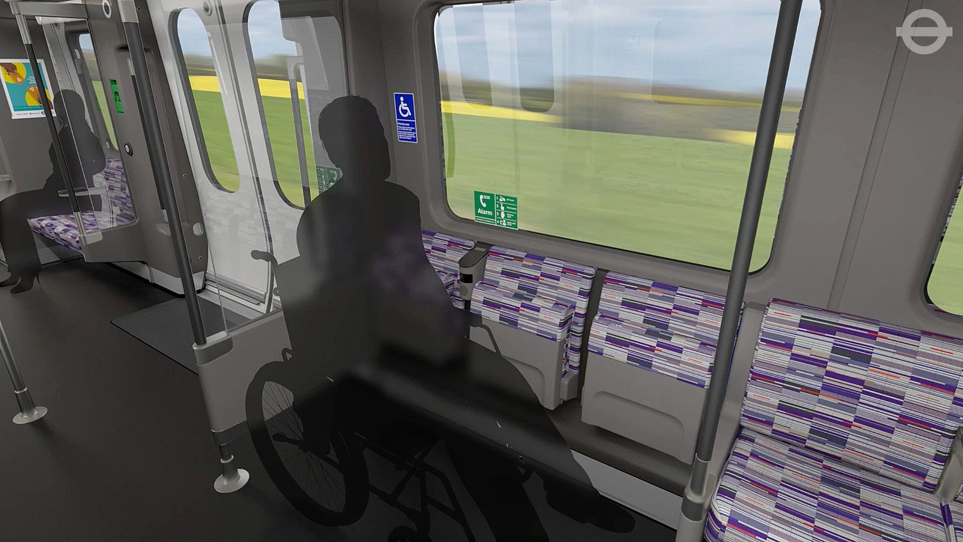 The new Crossrail trains will feature four dedicated wheelchair spaces, as well as a number of multi-use spaces