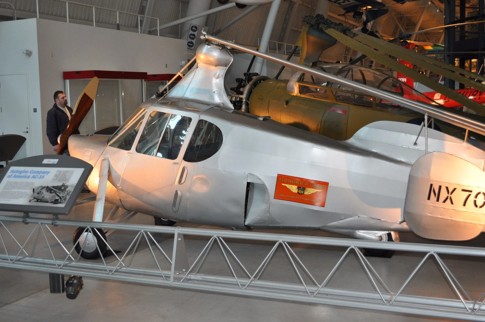 Pitcairn AutoGiro AC-35: landed on the white house lawn in the 1930s