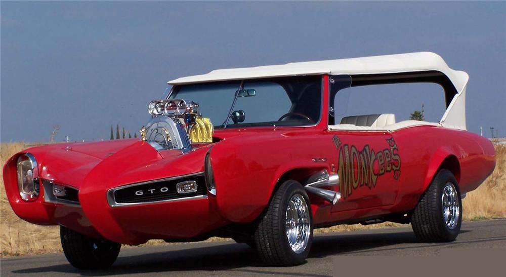 The Monkeemobile was used in "The Monkees" TV Series by the band of the same name. It sold for US$396,000 at a Barrett-Jackson auction in 2008.